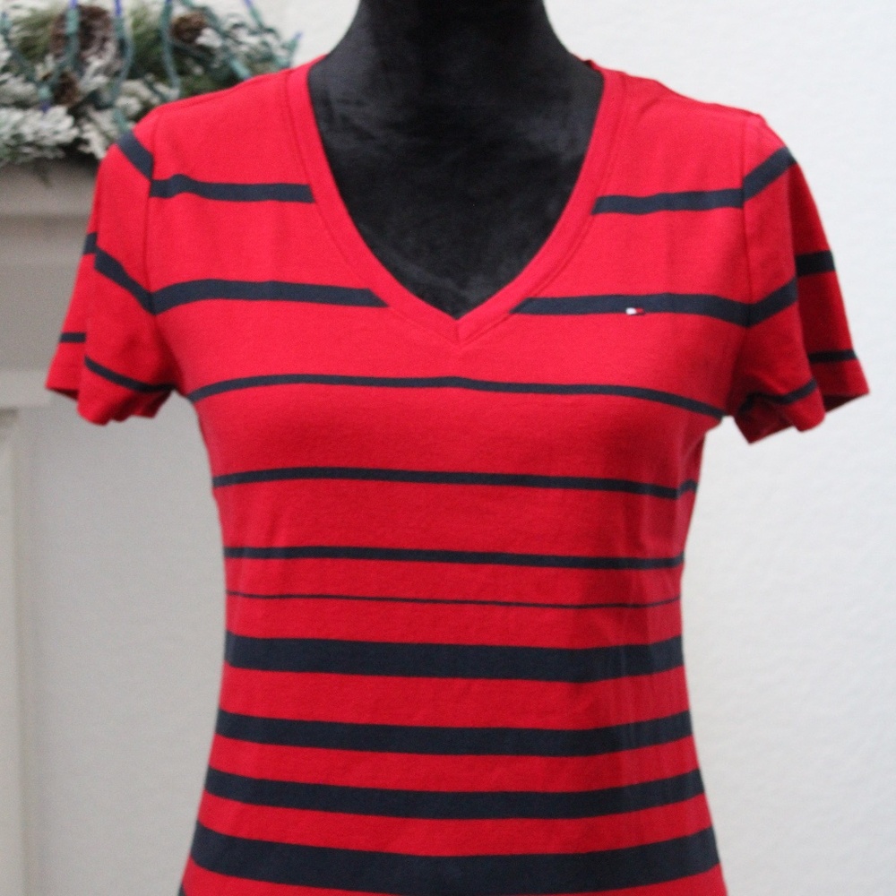 Tommy Hilfiger Multicolor Striped Shirt Casual Medium Size Condition: Good